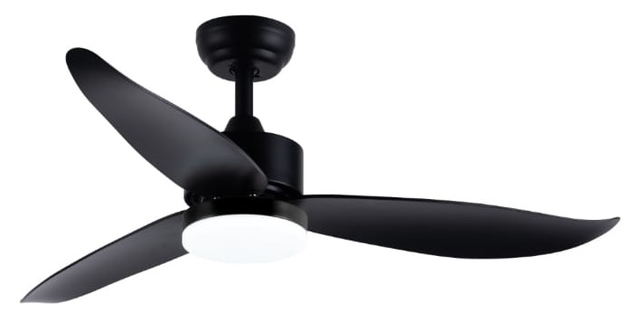 BESTAR DC Motor Ceiling Fan With LED Light - Razor 54 Inch Black & White Color