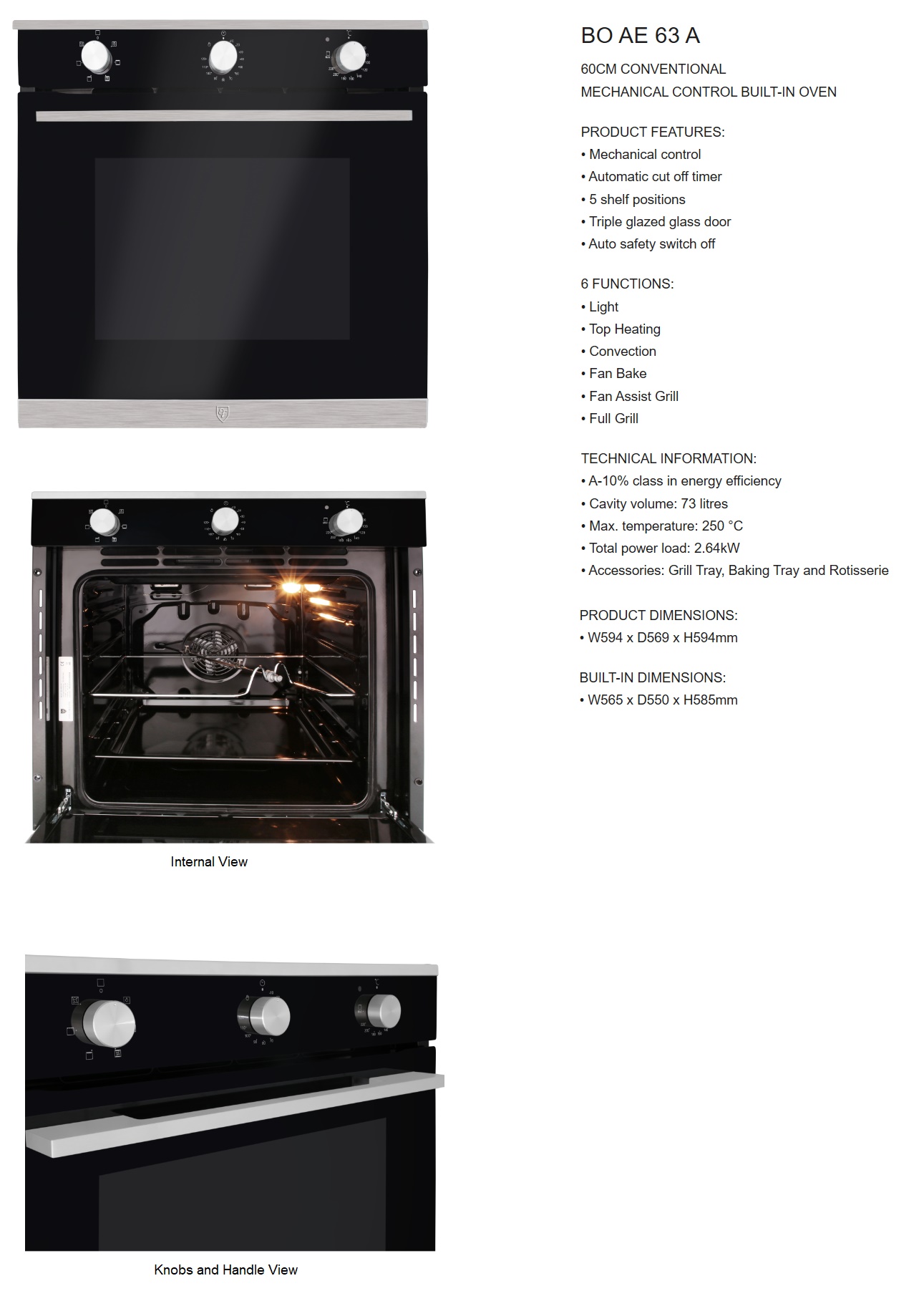 EF Built-In Oven BO-AE 63A