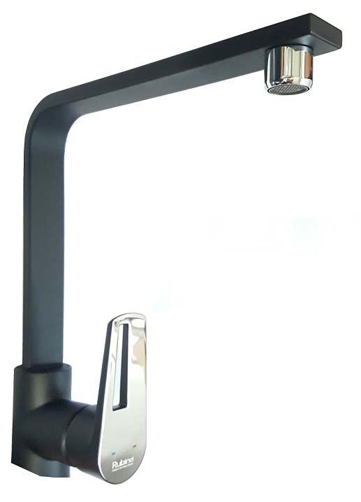 RUBINE Kitchen Sink Mixer Tap - STYLO 9144 Black Color