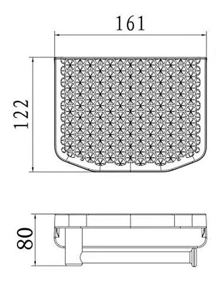 DUBELL ABS Paper Holder With Tray D-007 Black & White Color