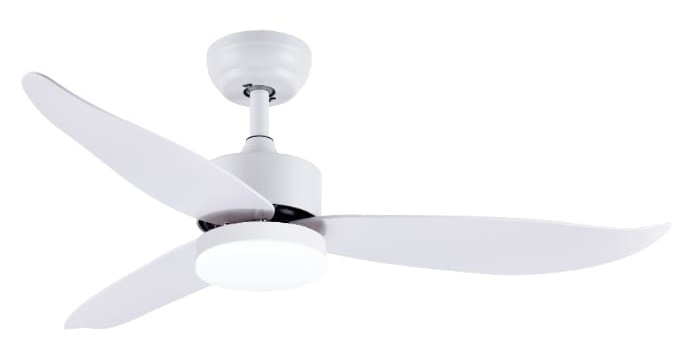 BESTAR DC Motor Ceiling Fan With LED Light - Razor 46 Inch Black & White Color