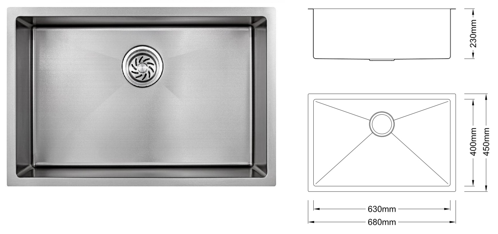 BOSHSINI Nano Kitchen Sink BSQ-6845