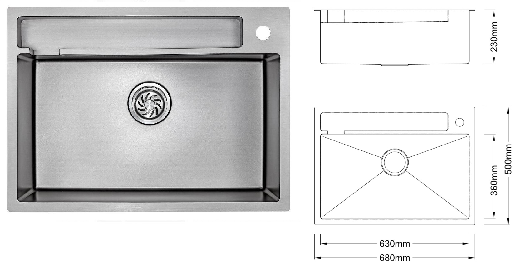 BOSHSINI Nano Kitchen Sink BSQ-6850