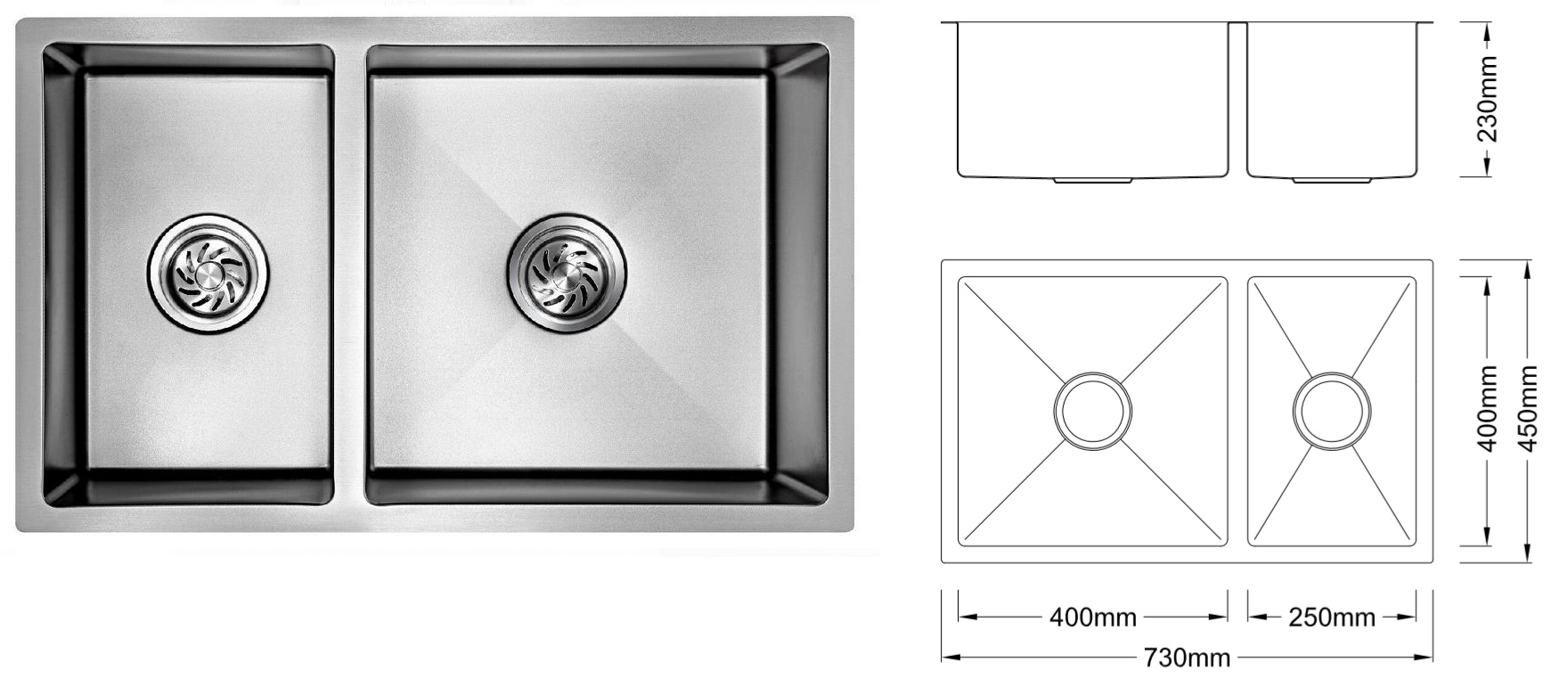 BOSHSINI Nano Kitchen Sink BSQ-7345