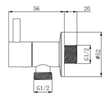 BOSHSINI Angle Valve BS-11BK - Black