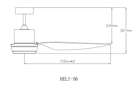 FANCO HELI 56 Inch DC Motor Ceiling Fan - Madeira Color