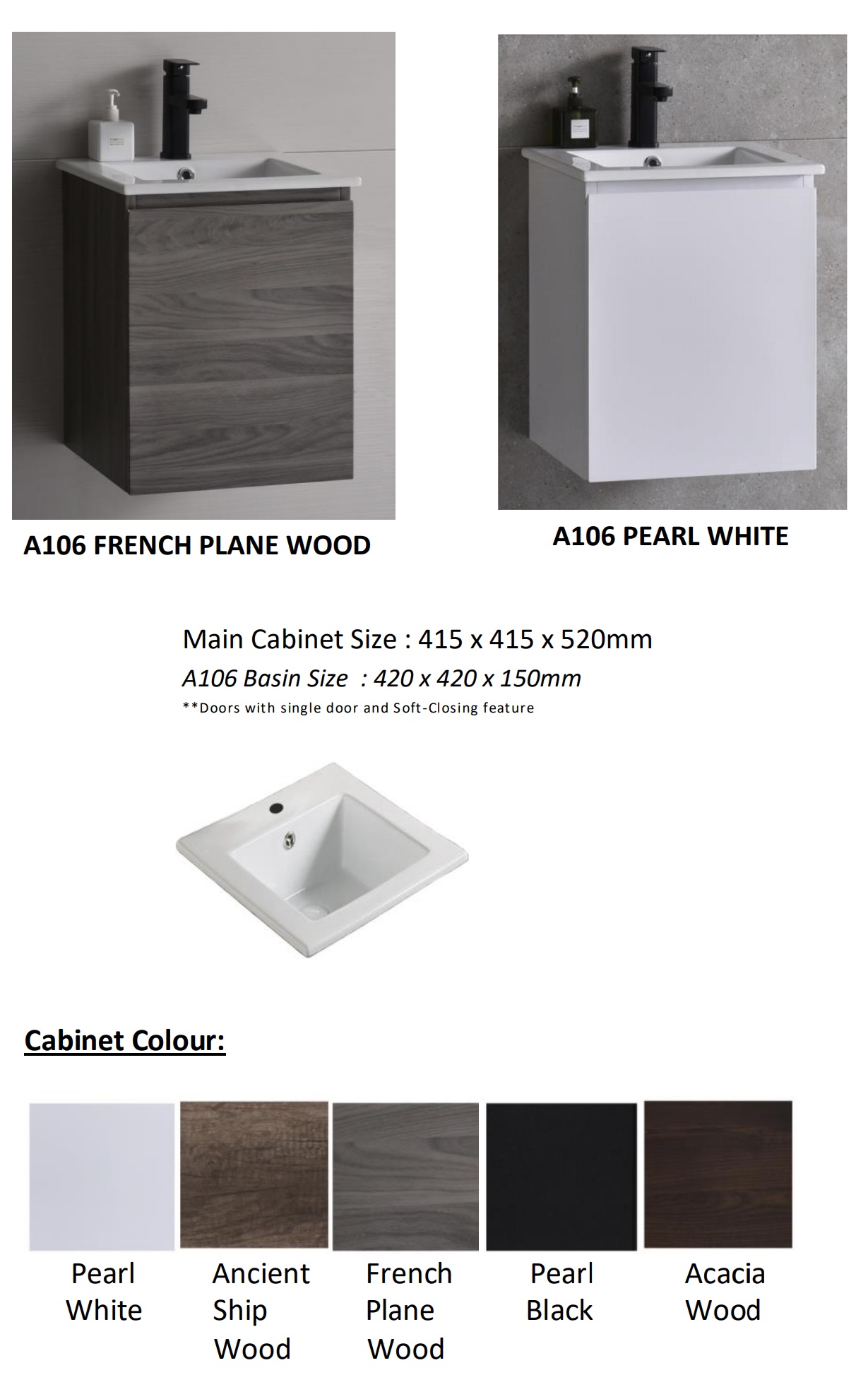 BARON A106 304 Stainless Steel Basin Cabinet