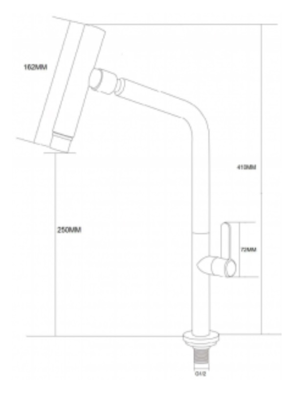 BOSHSINI Kitchen Sink Cold Water Tap With 360 Degree Spout BS 806