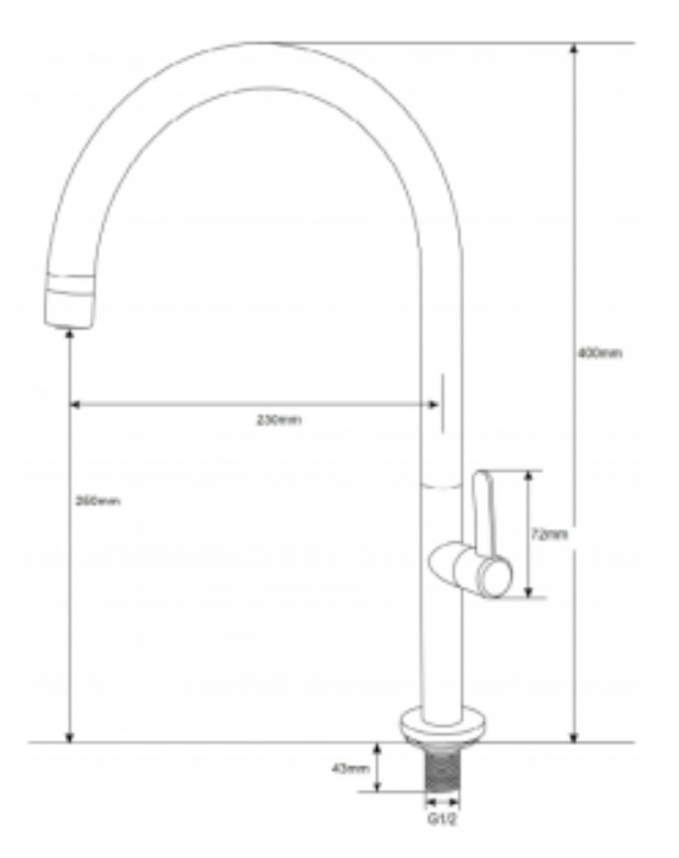 BOSHSINI Kitchen Sink Cold Water Tap With 2 Spray Functions BS 804