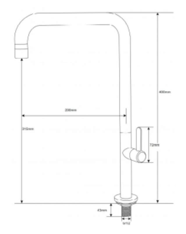 BOSHSINI Kitchen Sink Cold Water Tap With 2 Spray Functions BS 805