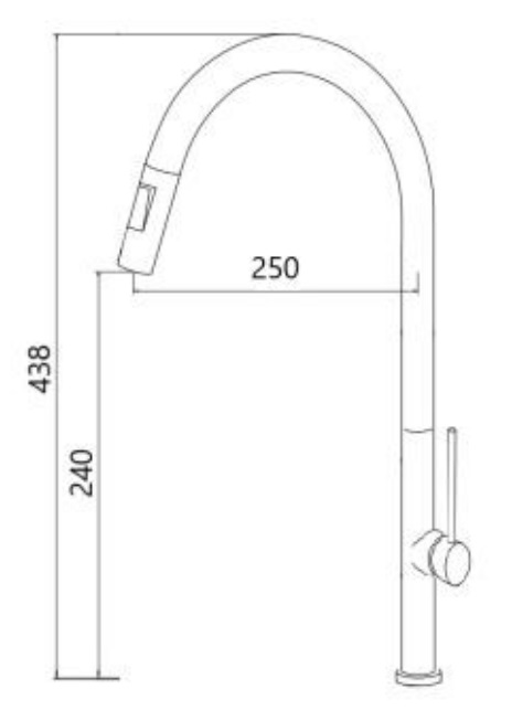 NOBEL Pull-Out Kitchen Sink Cold Water Tap - VS-4320-BK