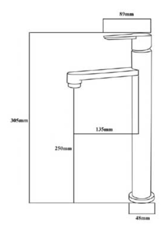BOSHSINI Tall Basin Cold Water Tap BS-316 BK