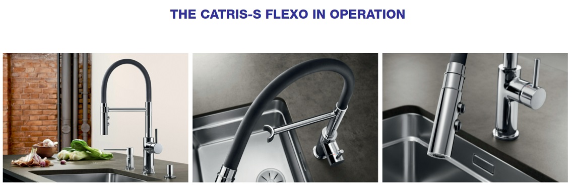 BLANCO Catris-S Flexo Kitchen Sink Mixer With Flexible Spout - Chrome