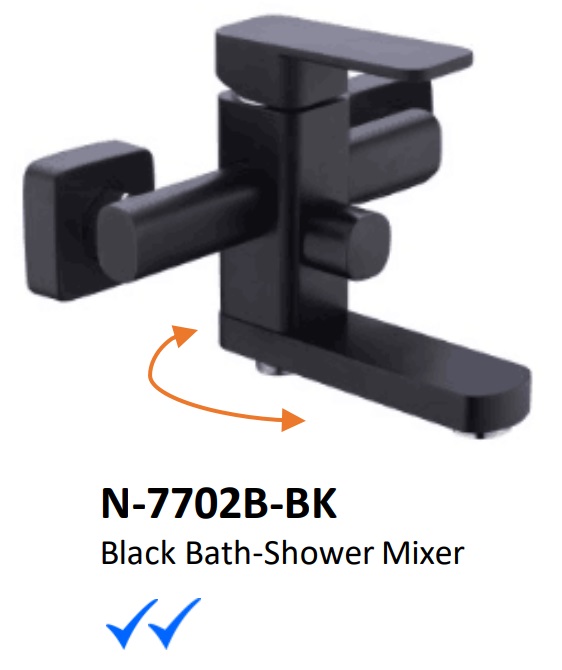 NOBEL Bathroom Shower Mixer N-7702B-BK