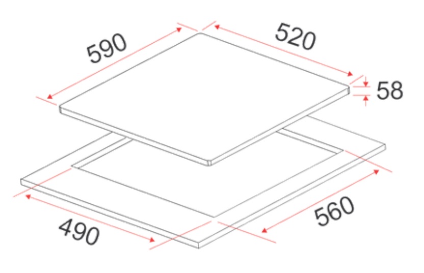 EF  Induction Hob HB BI 584 FA