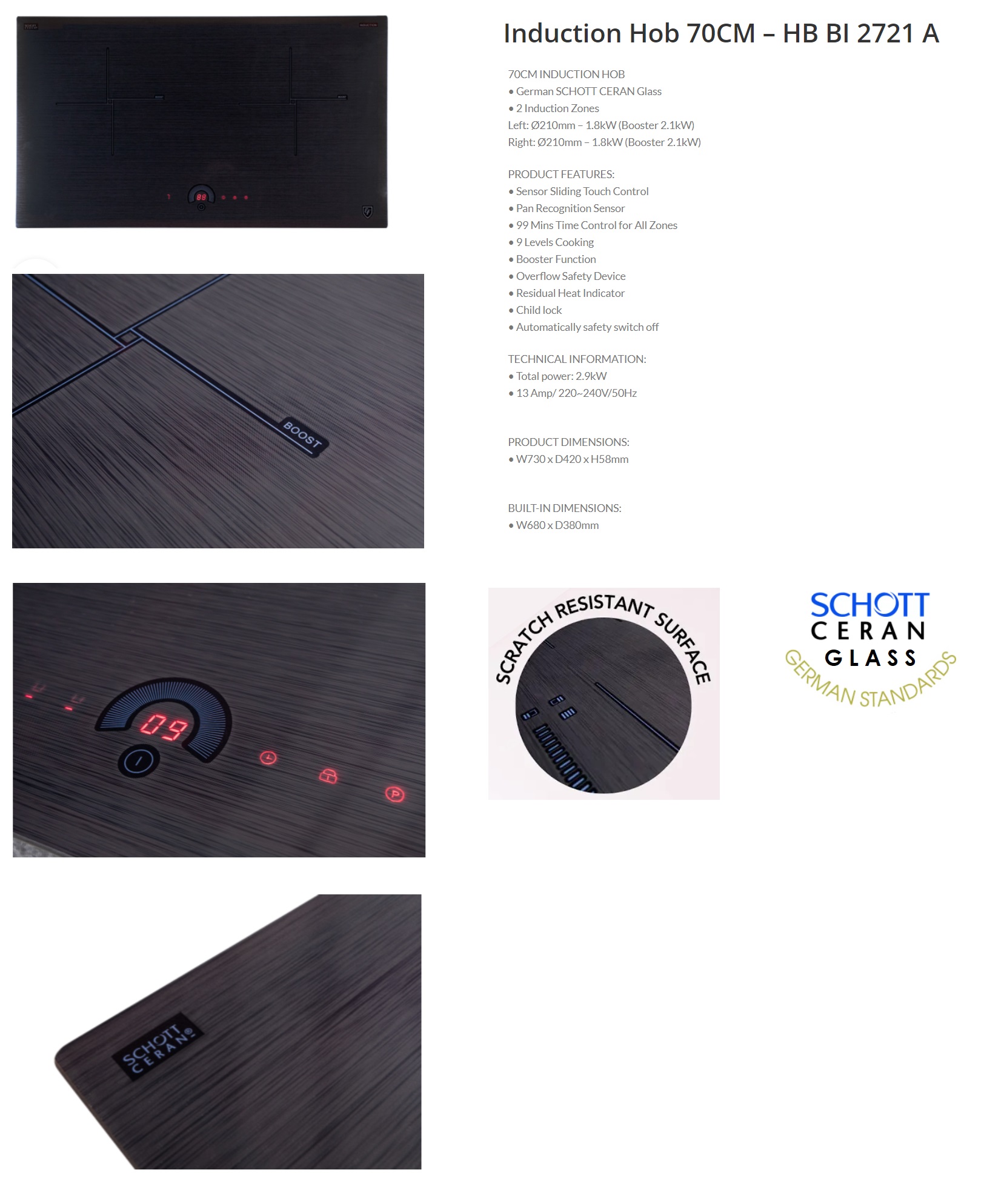 EF  Induction Hob HB BI 2721 A