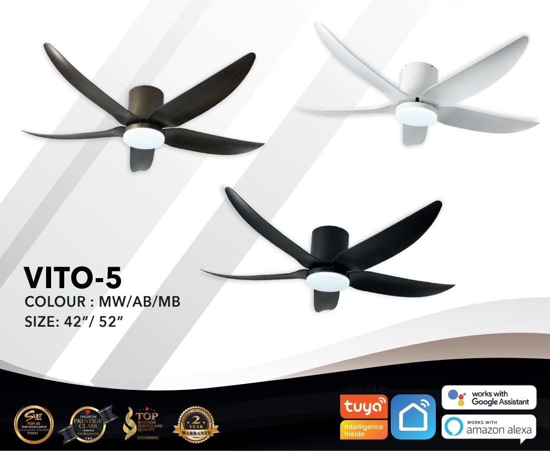 BESTAR VITO-5 42 Inch - 52 Inch Ceiling Fan With Smart Functions