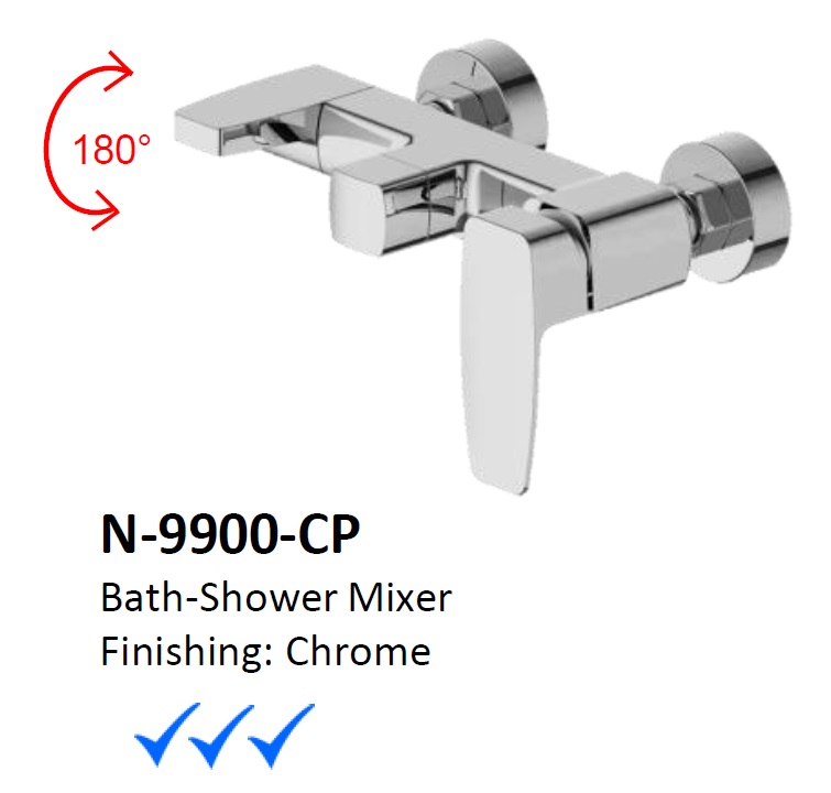 NOBEL Bathroom Shower Mixer N-9900-CP