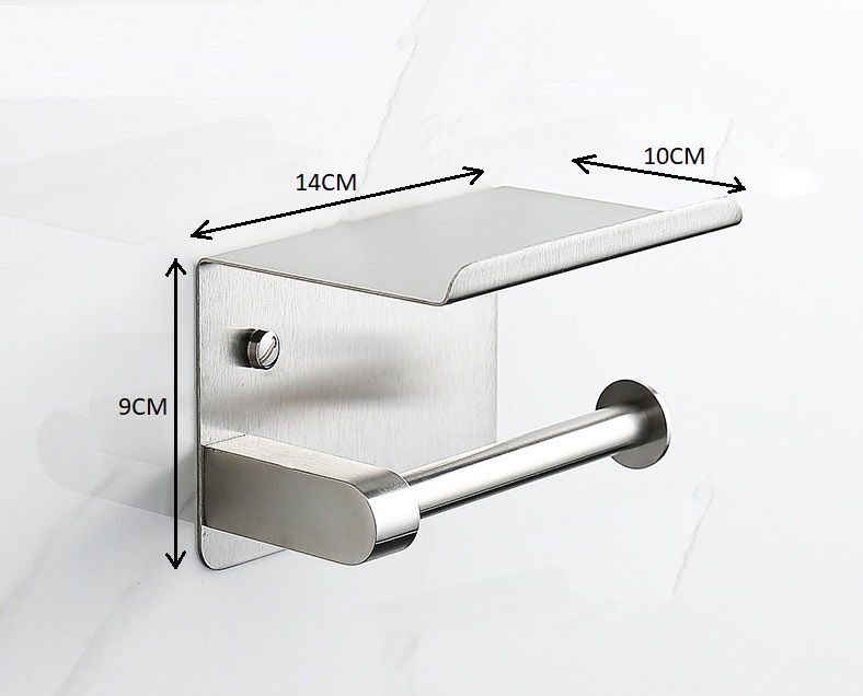 BATHAR Stainless Steel Paper Holder With Tray BPH-1310