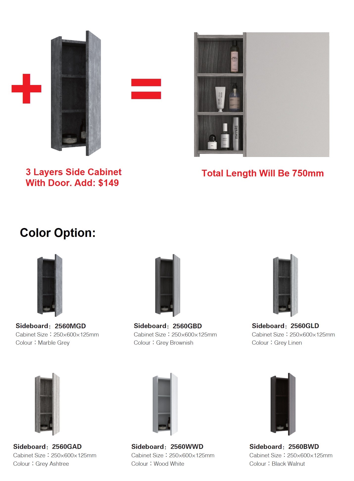 500MM PVC Mirror Cabinet DM5193