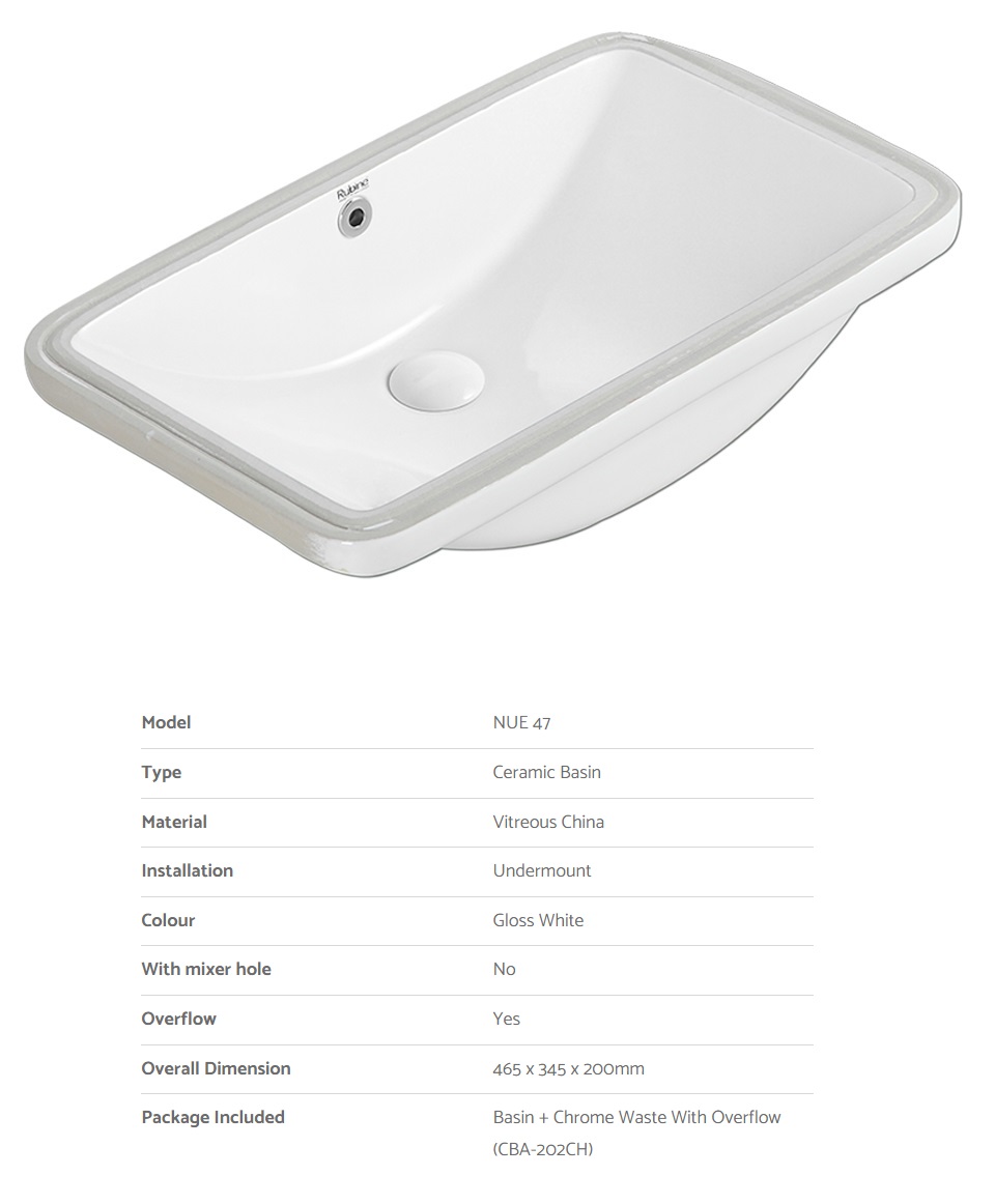 Rubine Undermount Basin NUE 47