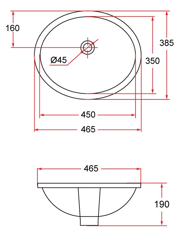 Rubine Undermount Basin NUE R46