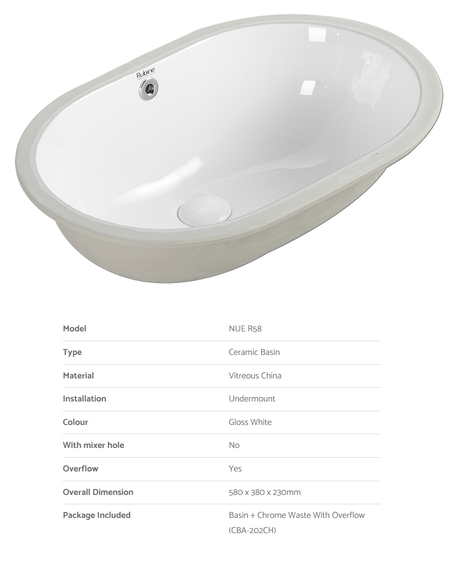 Rubine Undermount Basin NUE R58