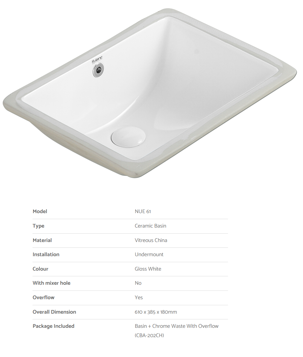 Rubine Undermount Basin NUE 61