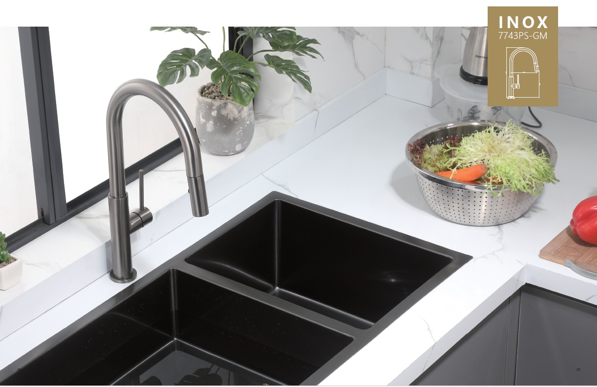 RUBINE Kitchen Sink Tap - INOX 7743PS-GM