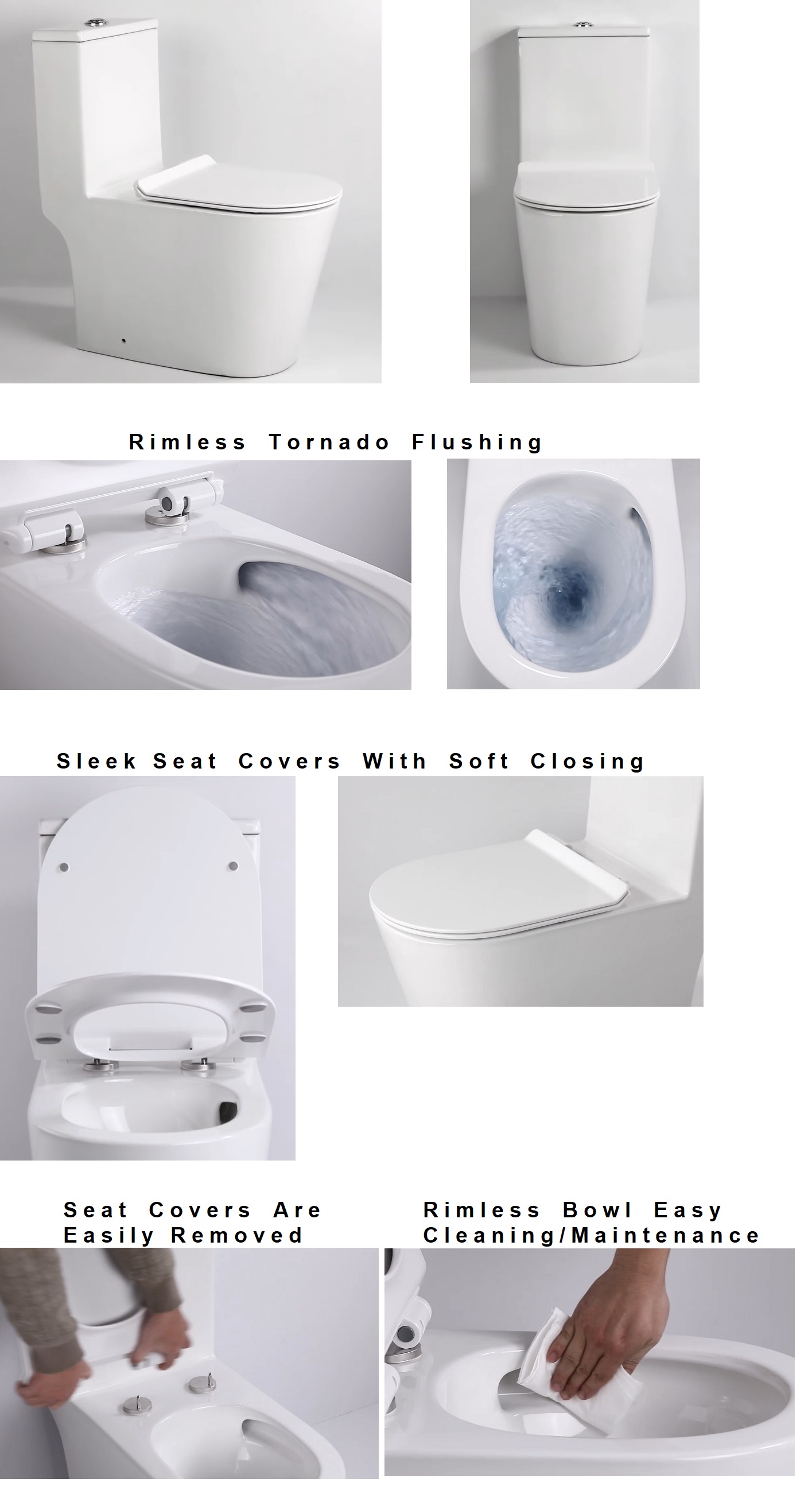 EACO One Piece Toilet Bowl T933SS