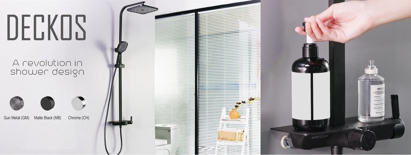 RUBINE Rain Shower Set RSC-DECKOS-F4-CH