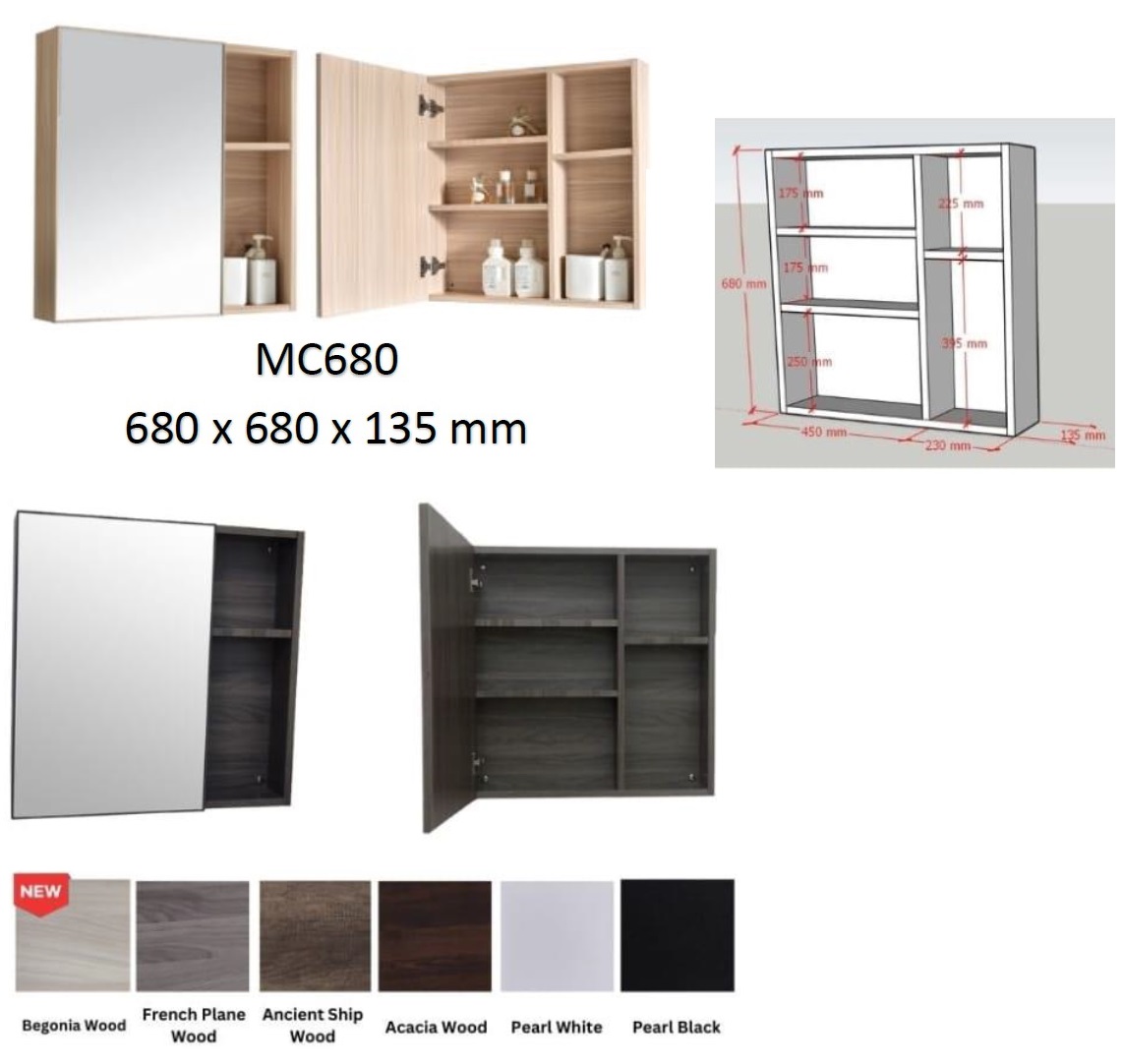 BARON Stainless Steel Mirror Cabinet MC-680
