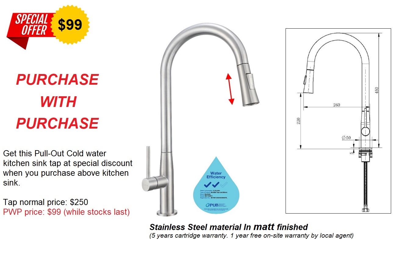 Korean Style LNX-700 Under Mount Linen Kitchen Sink