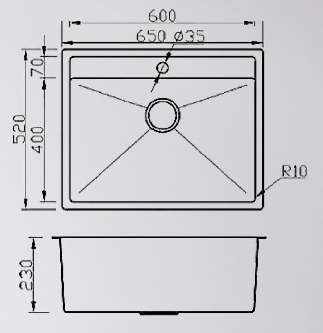 ESFERA Stainless Steel Kitchen Sink EKS-6552 NGM