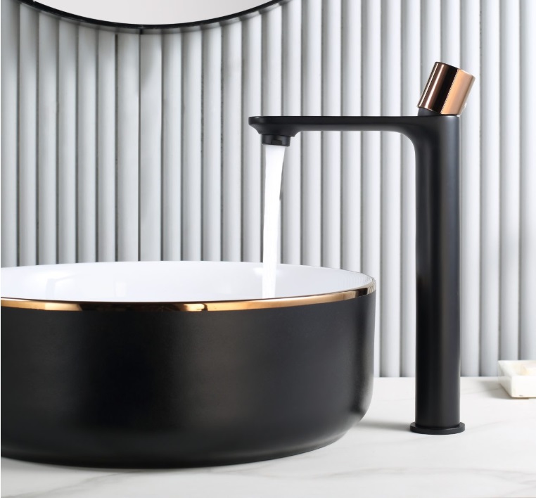 RUBINE Tall Basin Mixer Tap BO 3121LX BK