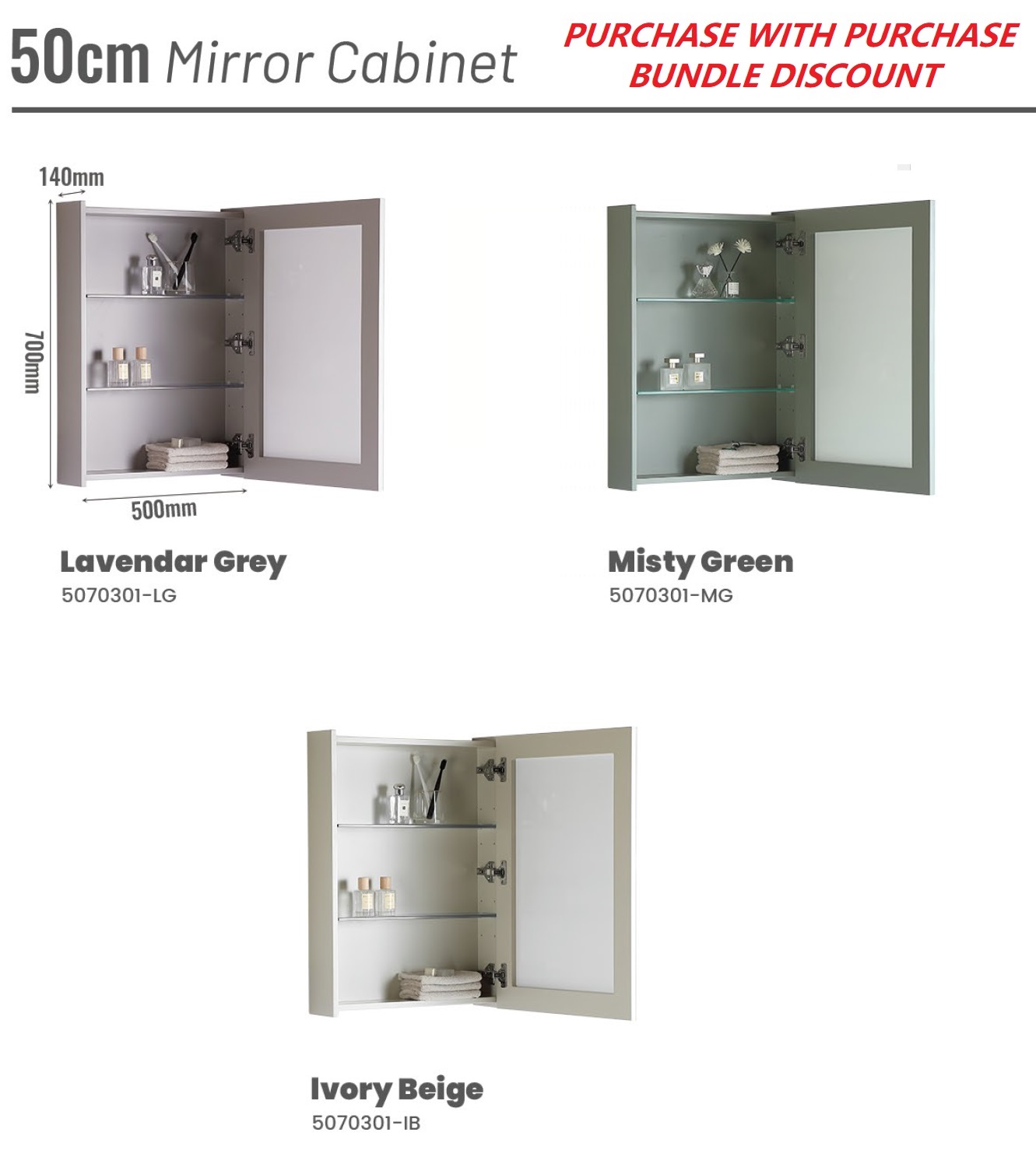 700mm PVC Vanity Cabinet NEO 7040211