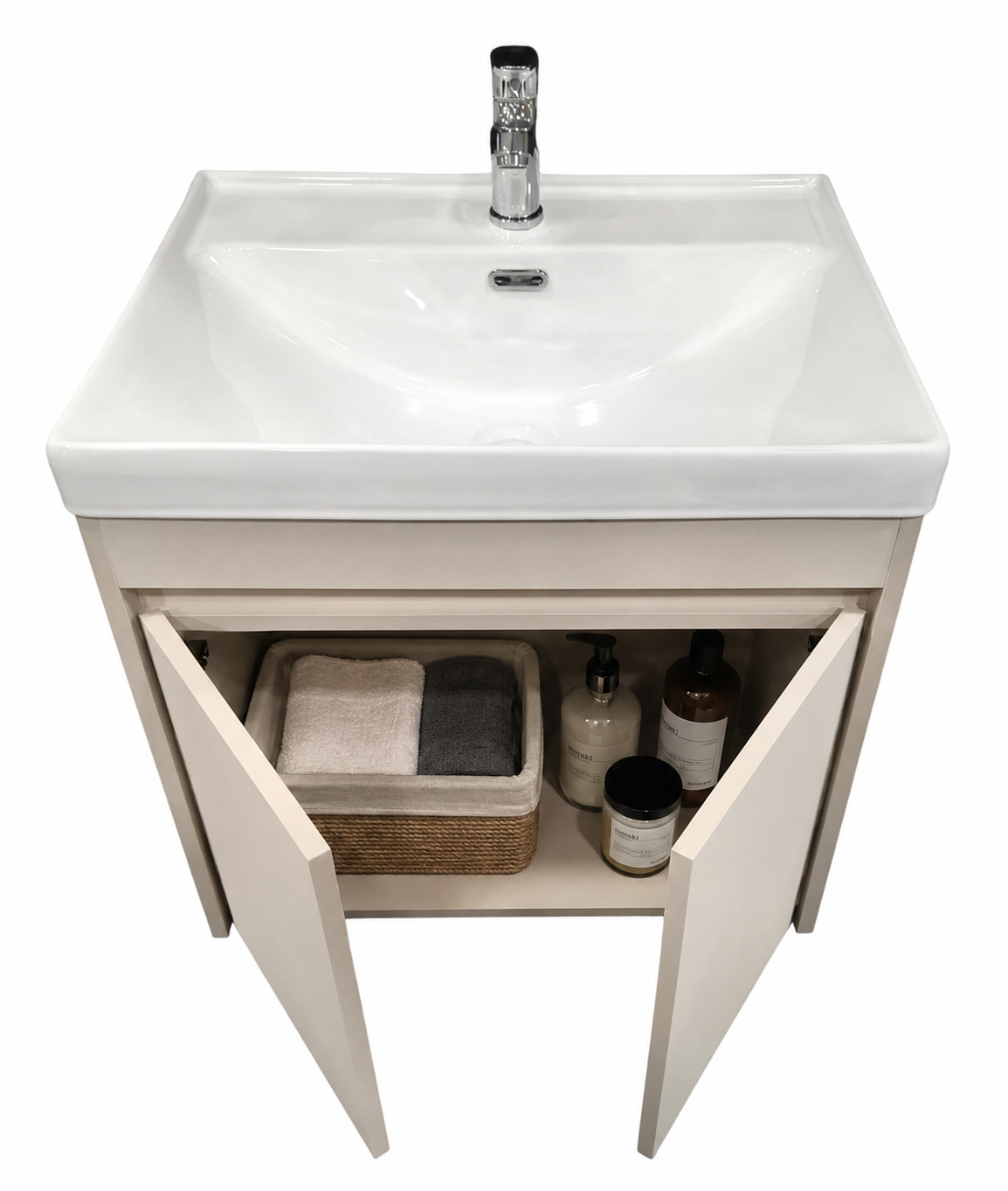 Reference here the internal view of the cabinet in Khaki Color (09)