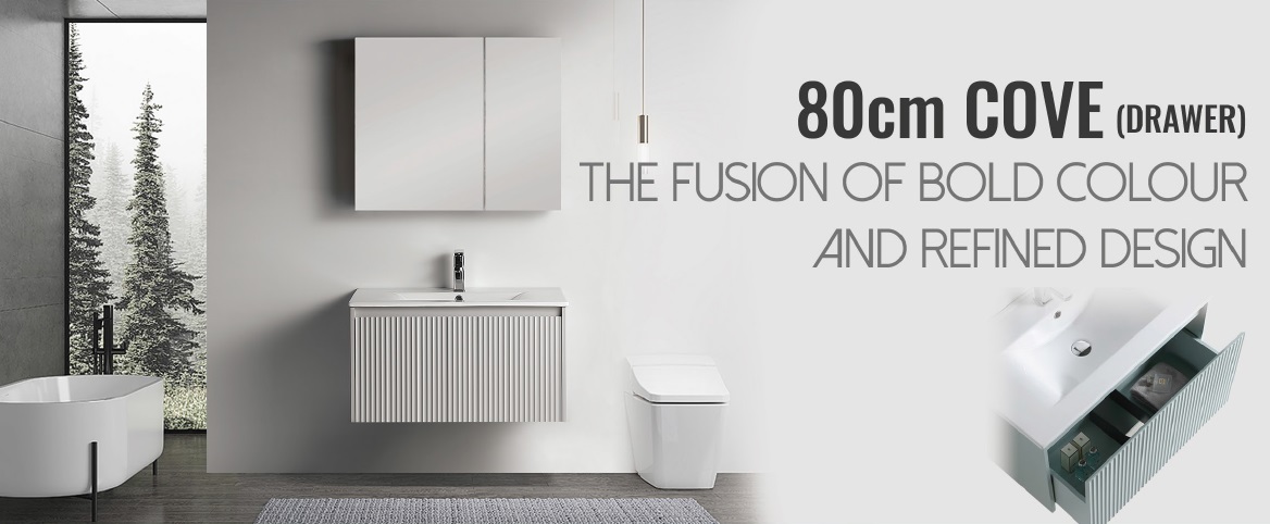 800mm PVC Bathroom Drawer Cabinet COVE 8046102