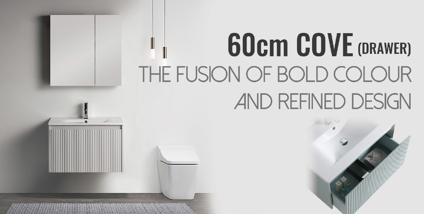600mm PVC Bathroom Drawer Cabinet COVE 6046102