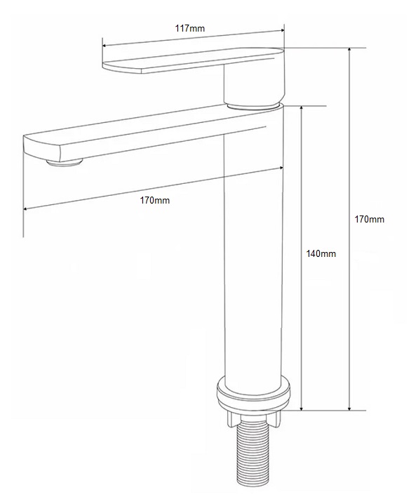 BOSHSINI Stainless Steel Cold Basin Tap BS-906