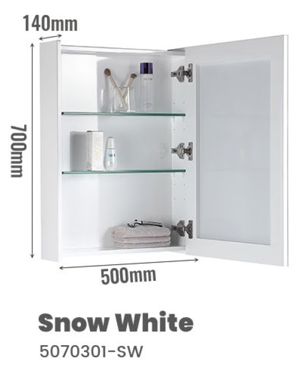 500mm PVC Mirror Cabinet 5070301