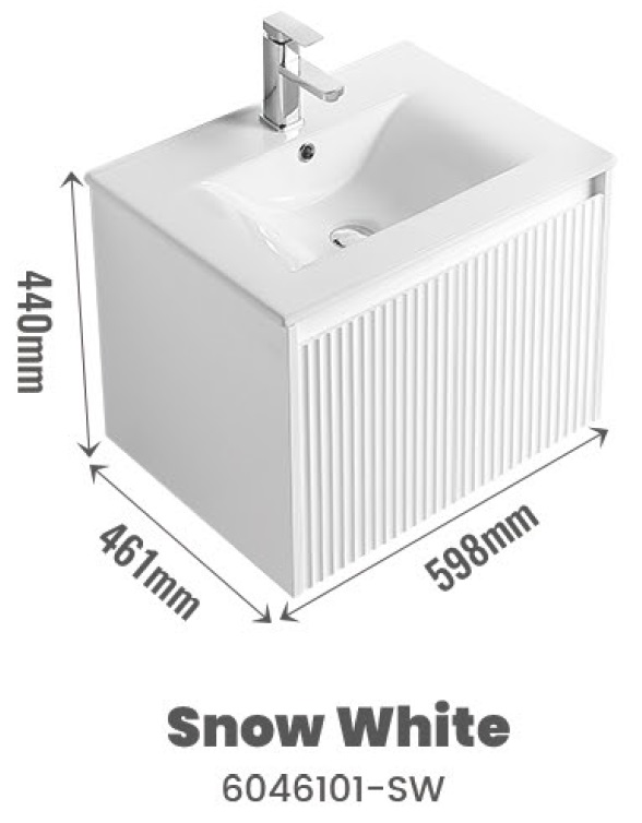 600mm PVC Vanity Cabinet COVE 6046101