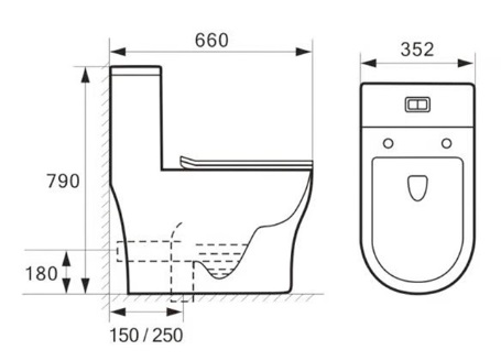 AALTO Double Vortex Water Closet AL8090