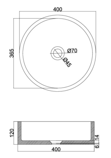 AALTO Counter Top Wash Basin 80001DG