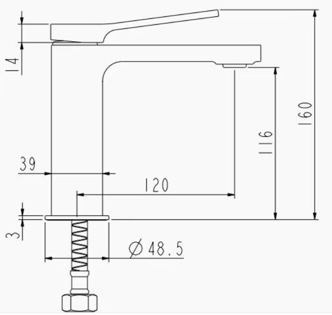 AALTO Cold Water Basin Tap 1302AC