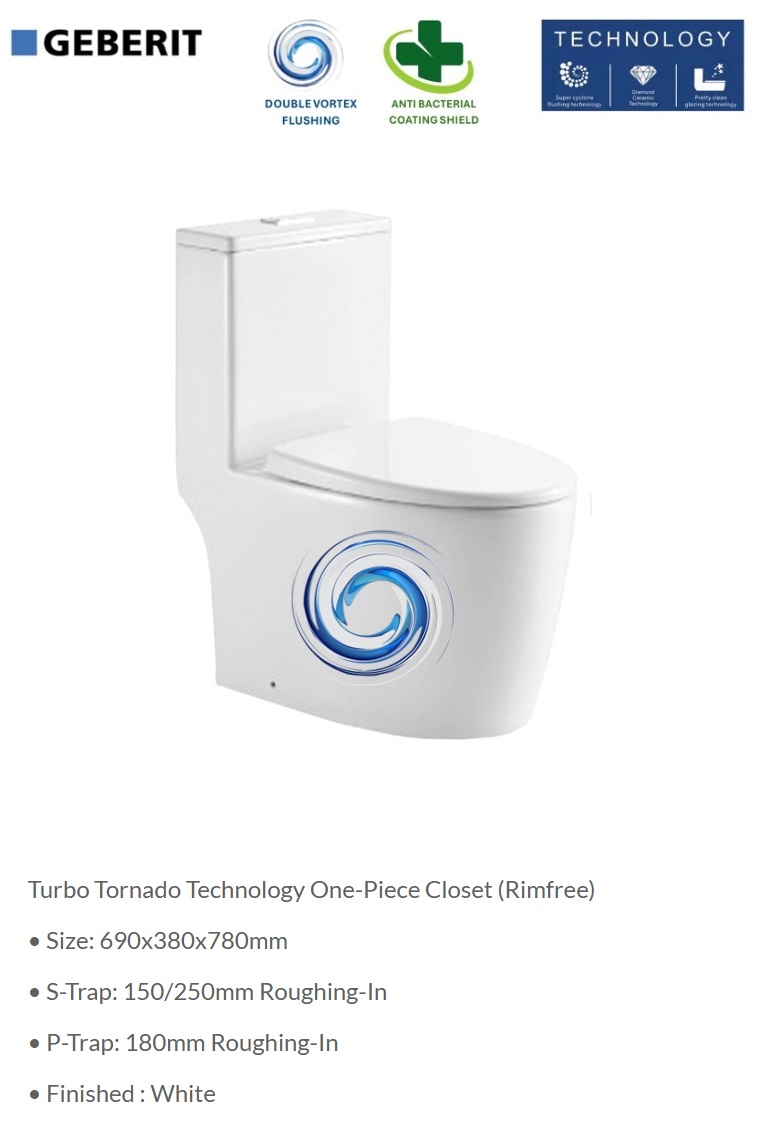 AALTO Turbo Tornado Toilet Bowl AL8040A