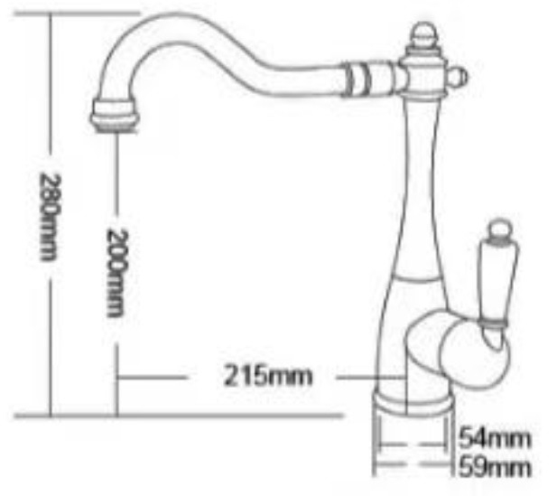 AALTO Kitchen Sink Mixer Tap 3011ORB